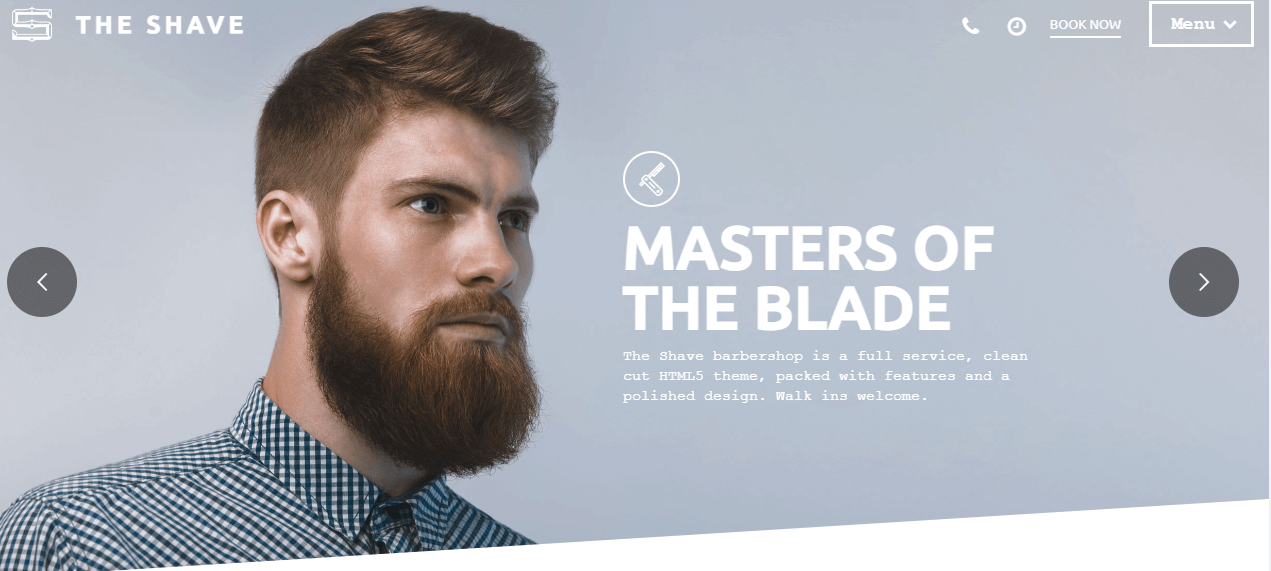 Barbershop Website Template Examples, barber shop website template